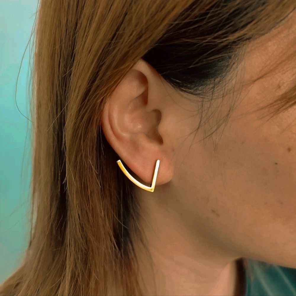 New Small unique minimal earrings, tarnish free stainless steel